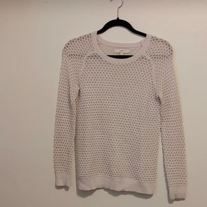 NWOT Loft texture sweater beige net stretchy